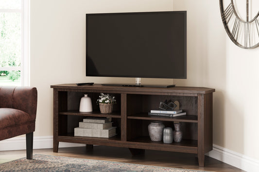 Camiburg Brown Corner TV Stand