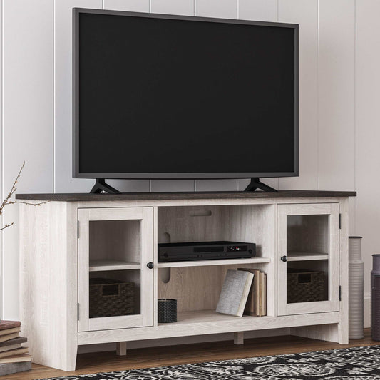 Dorrinson Antique White & Gray 60" TV Stand