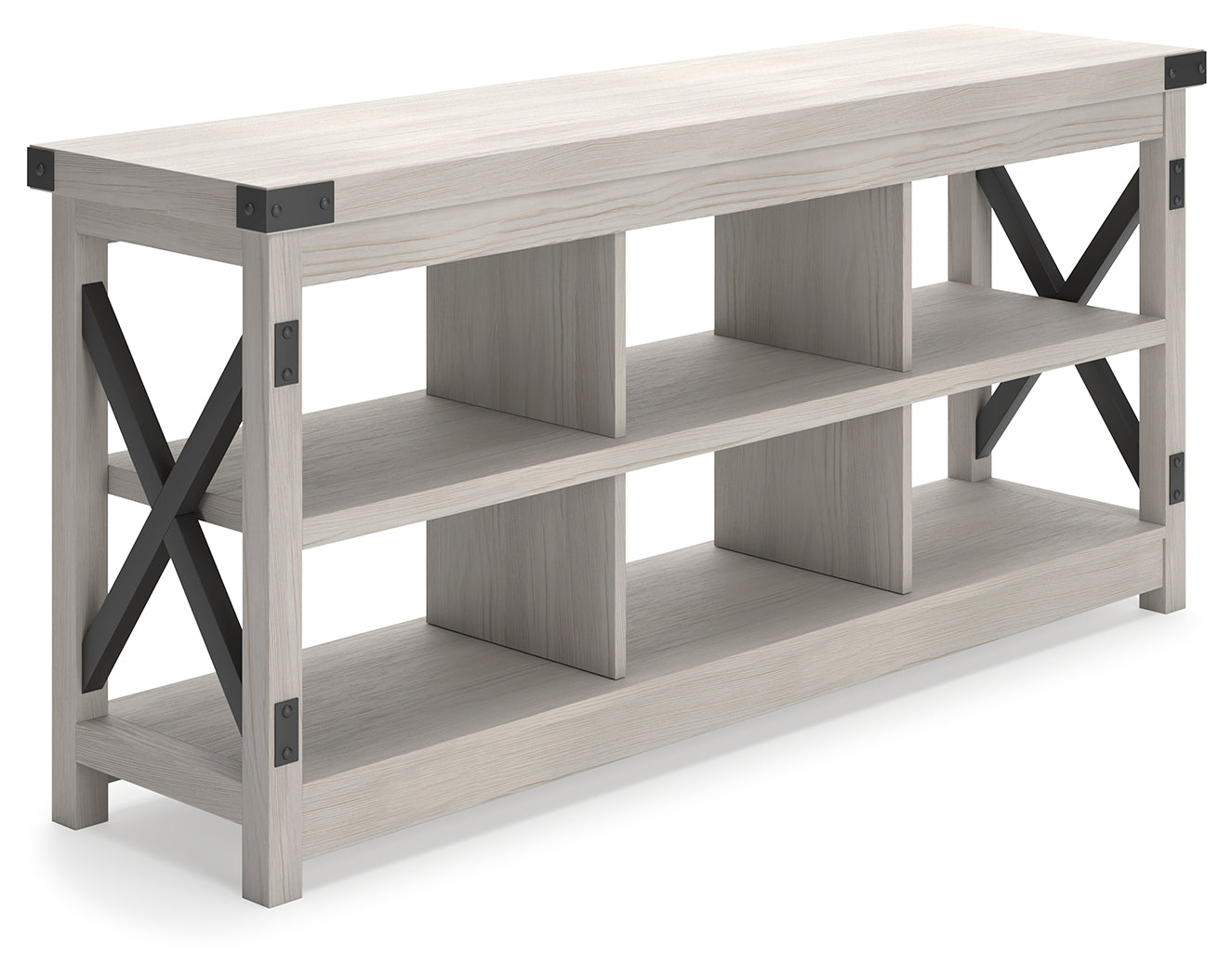 Bayflynn White/Black TV Stand