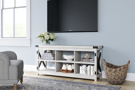 Bayflynn White/Black TV Stand