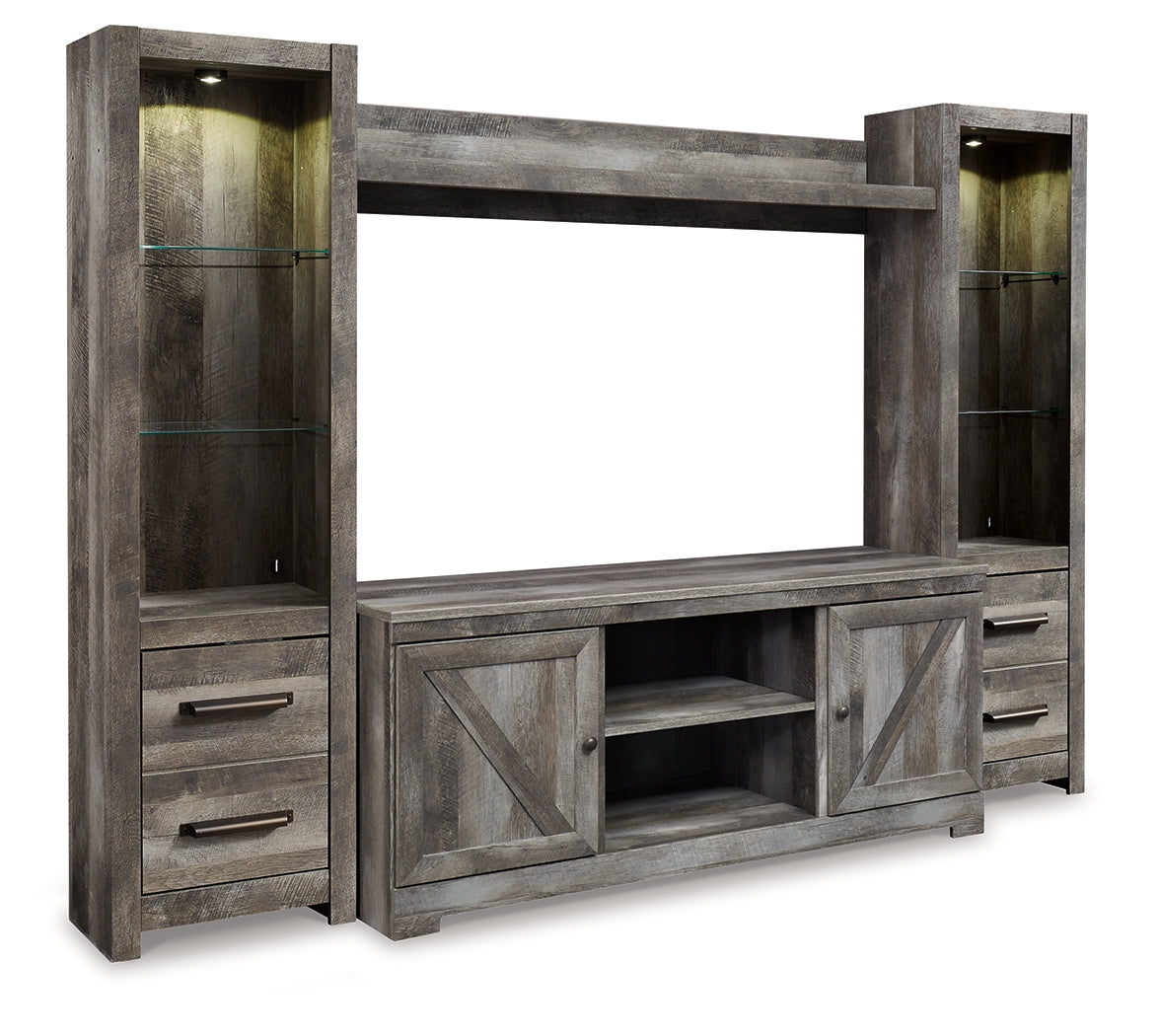 Wynnlow Gray 4-Piece Entertainment Center