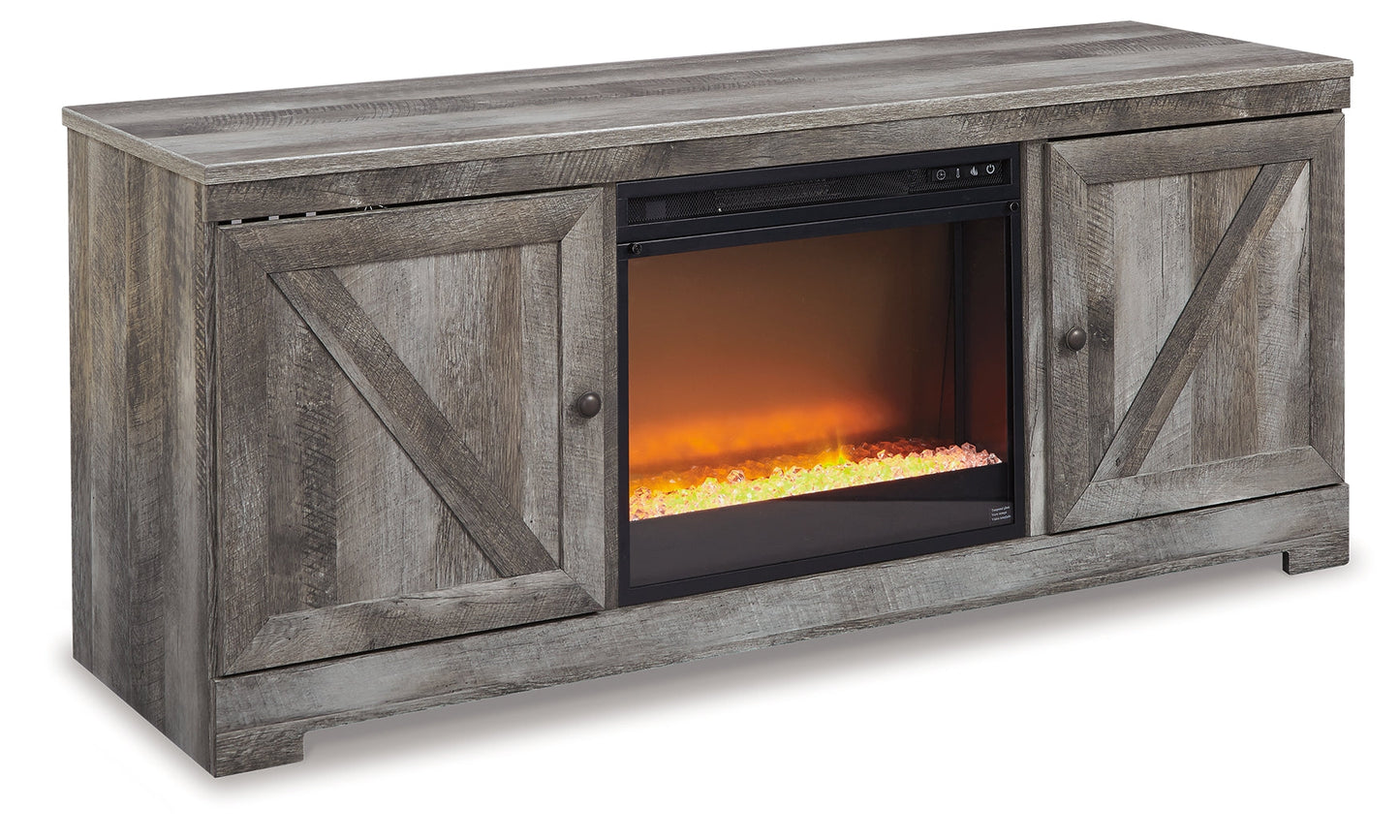 Wynnlow Gray 63" TV Stand with Electric Fireplace