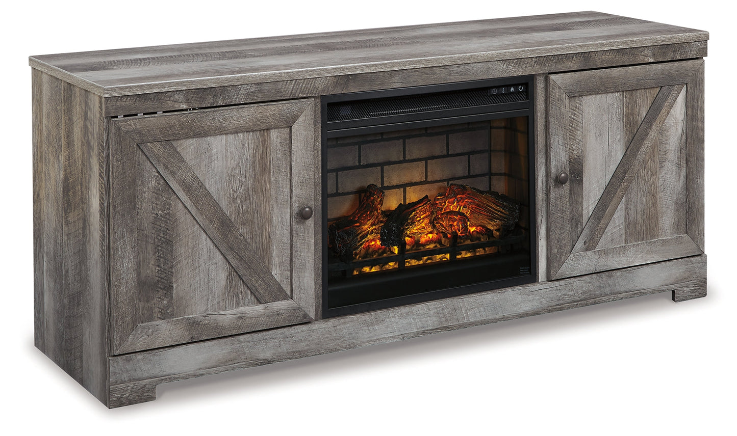 Wynnlow Gray 63" TV Stand with Electric Fireplace