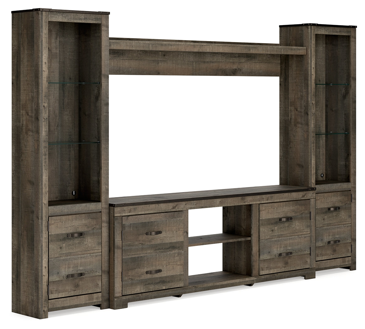 Trinell Brown 4-Piece Entertainment Center