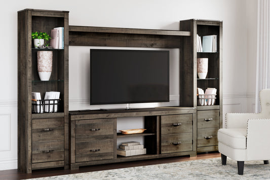 Trinell Brown 4-Piece Entertainment Center