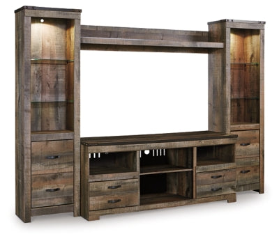 Trinell Brown 4-Piece Entertainment Center