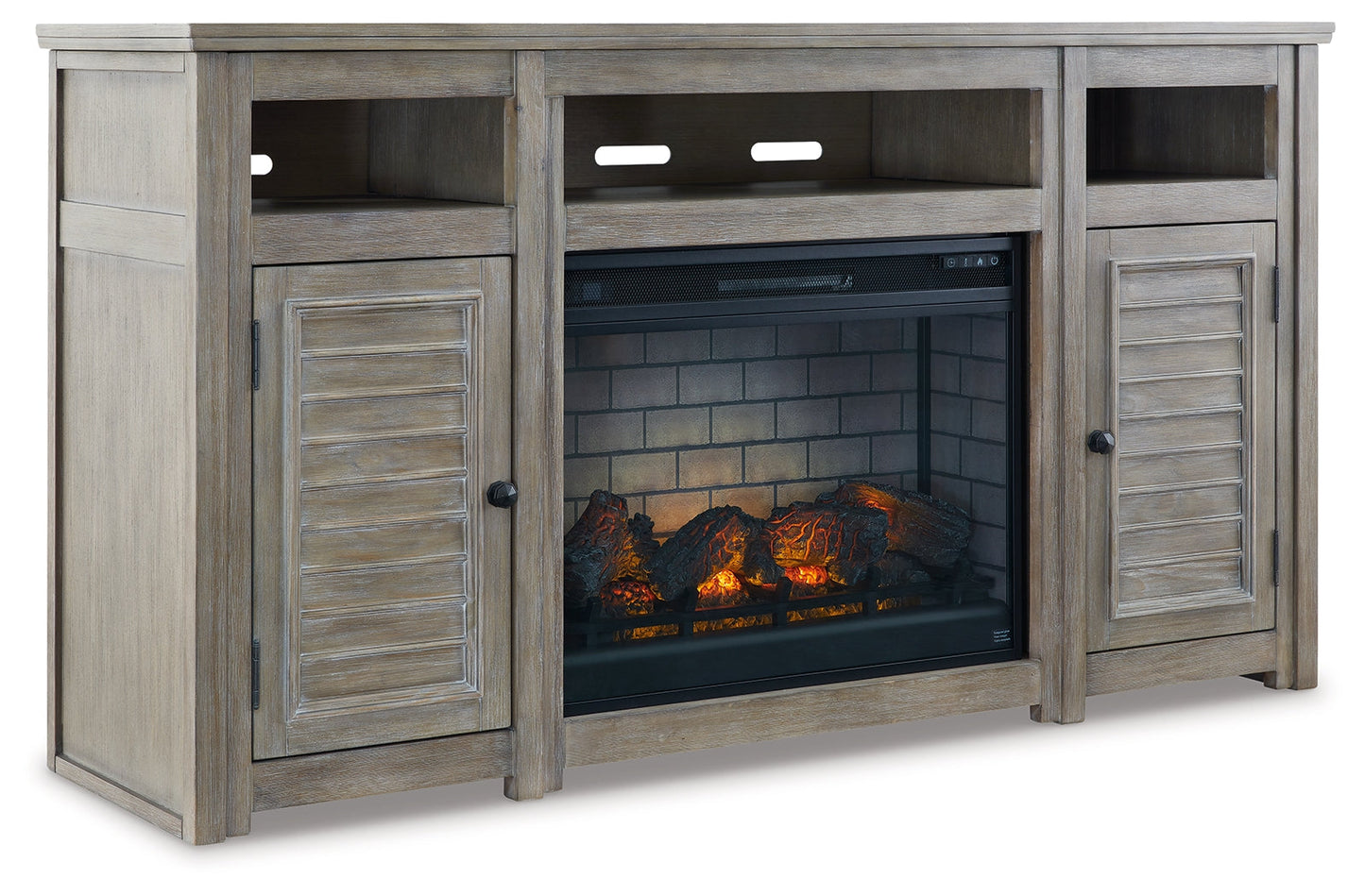 Moreshire Bisque 72" TV Stand with Electric Fireplace