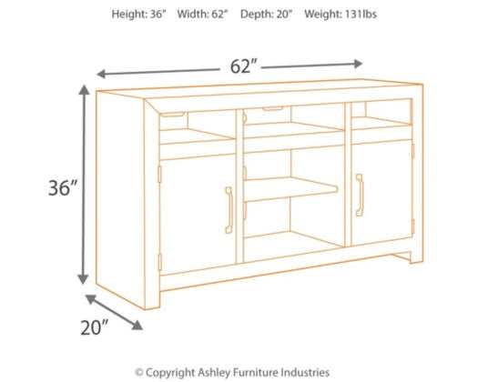 Sommerford Brown 62" TV Stand