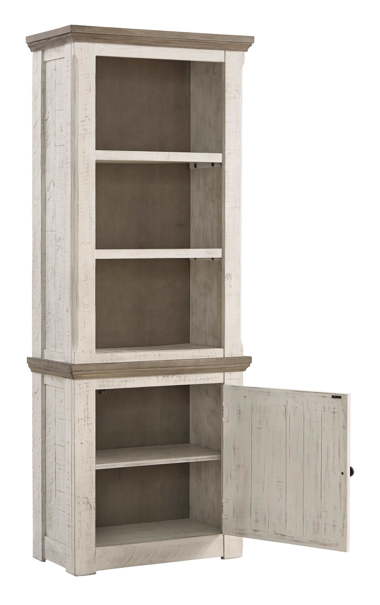 Havalance Weathered Gray & Vintage White Entertainment Center Units