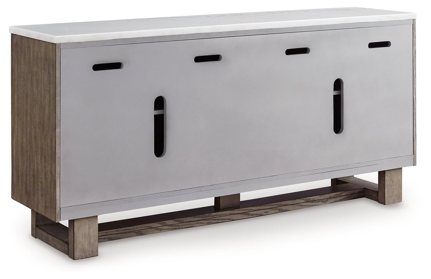 Loyaska Grayish Brown/White 68" TV Stand