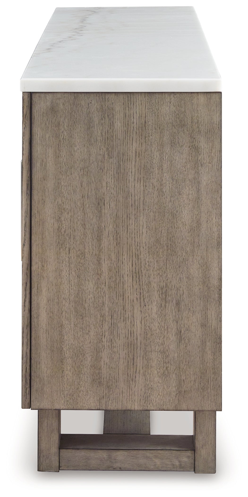 Loyaska Grayish Brown/White 68" TV Stand