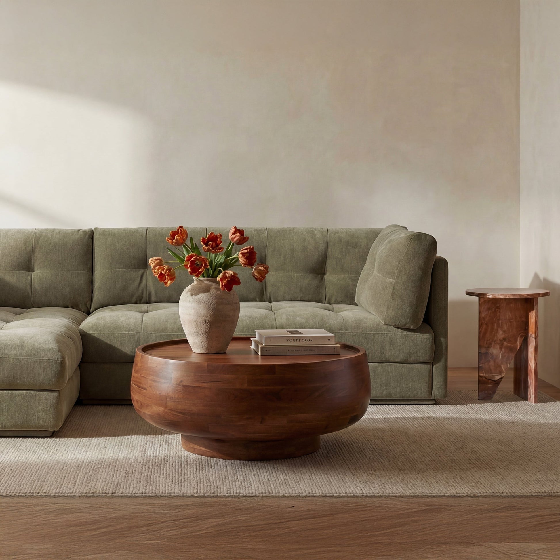 Wade Natural Storage Coffee Table - Ornate Home