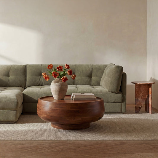 Wade Natural Storage Coffee Table - Ornate Home
