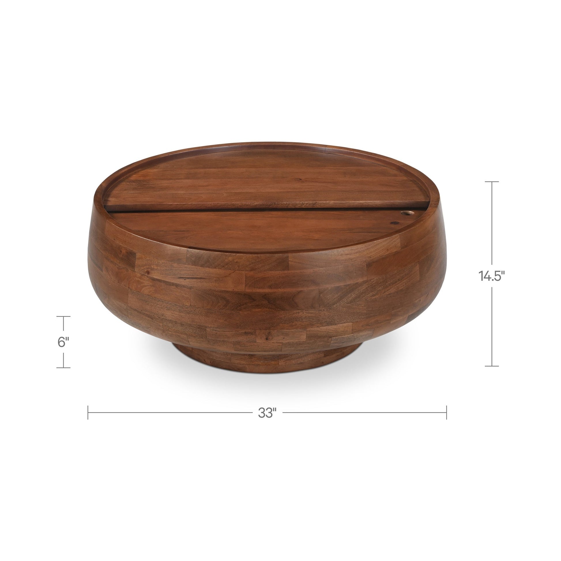 Wade Natural Storage Coffee Table - Ornate Home