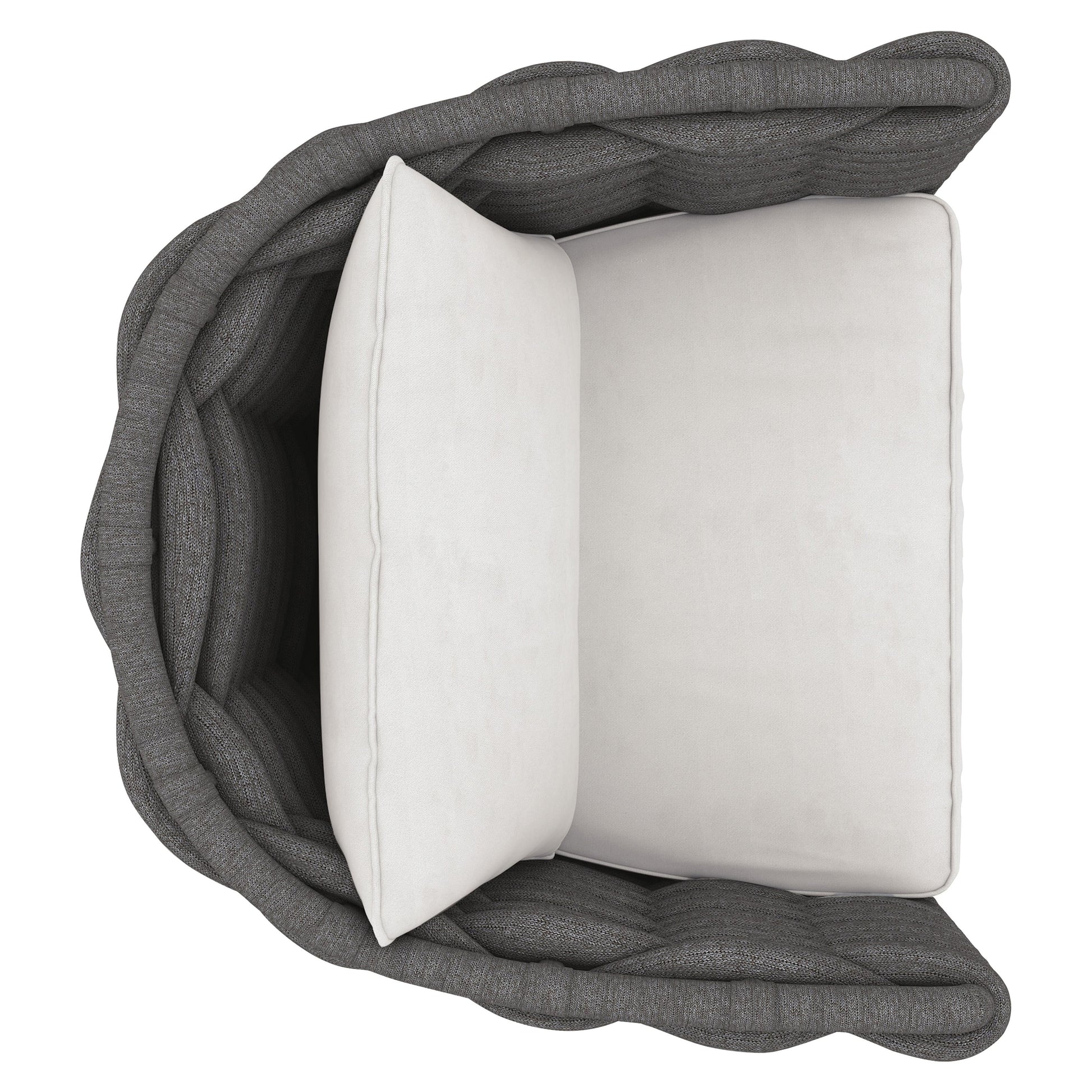 Wailea Cadet Grey/White/Cream Outdoor Swivel Chair - Ornate Home