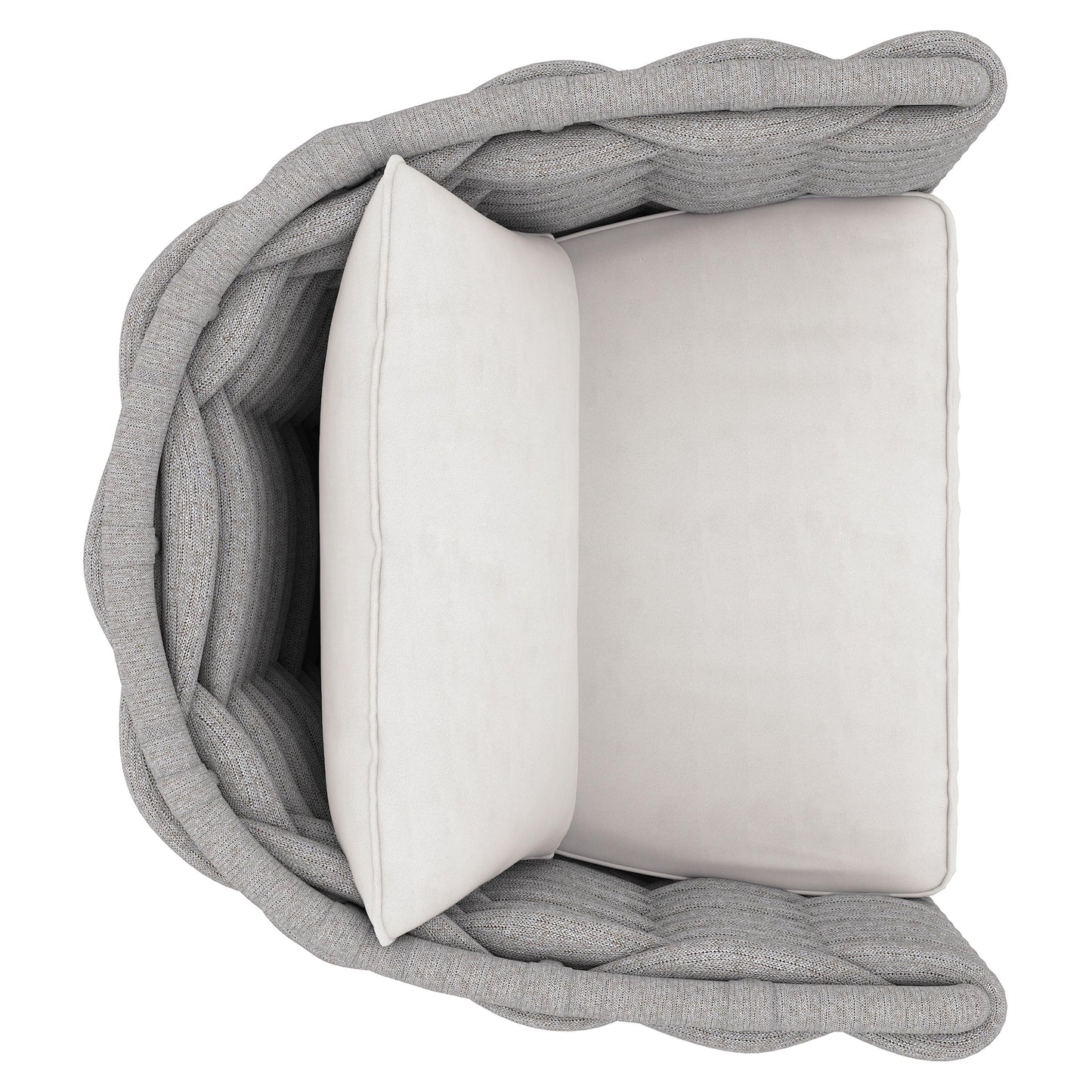 Wailea Nordic Grey/White/Cream Outdoor Swivel Chair - Ornate Home