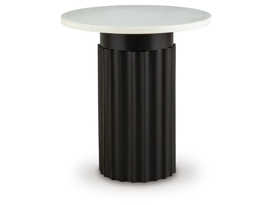 Wainstone Black/White Accent Table- Viva Furn