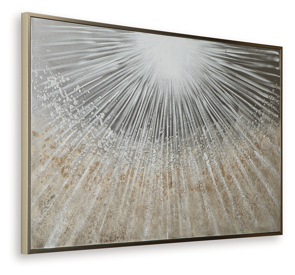 Waldard Gray/Taupe/White Wall Art- Viva Furn