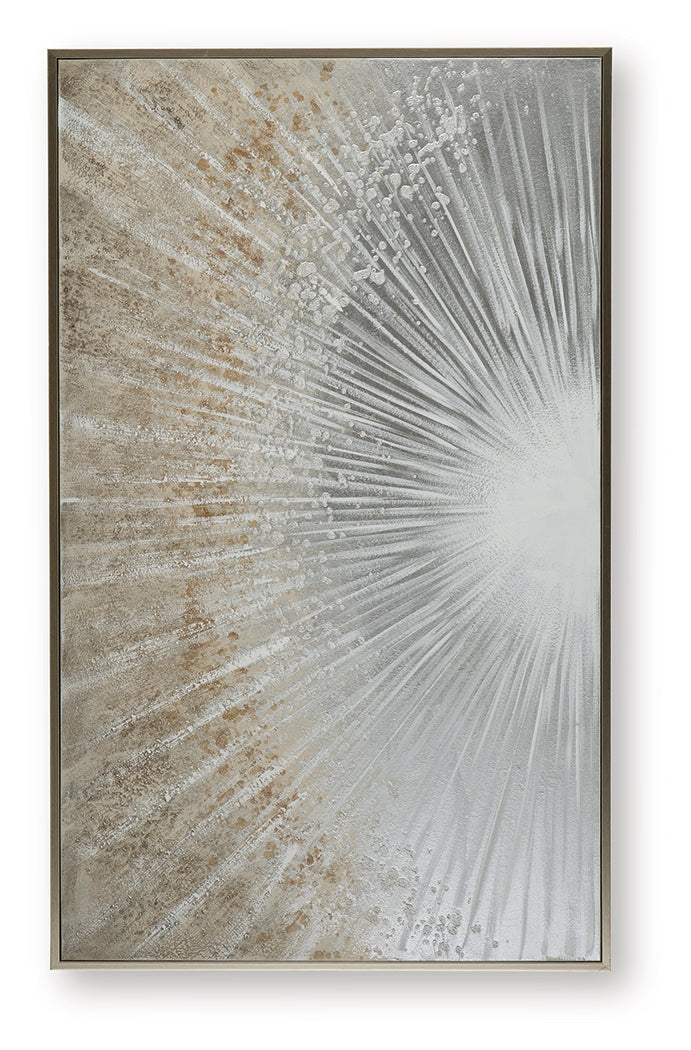 Waldard Gray/Taupe/White Wall Art- Viva Furn
