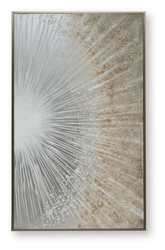 Waldard Gray/Taupe/White Wall Art- Viva Furn