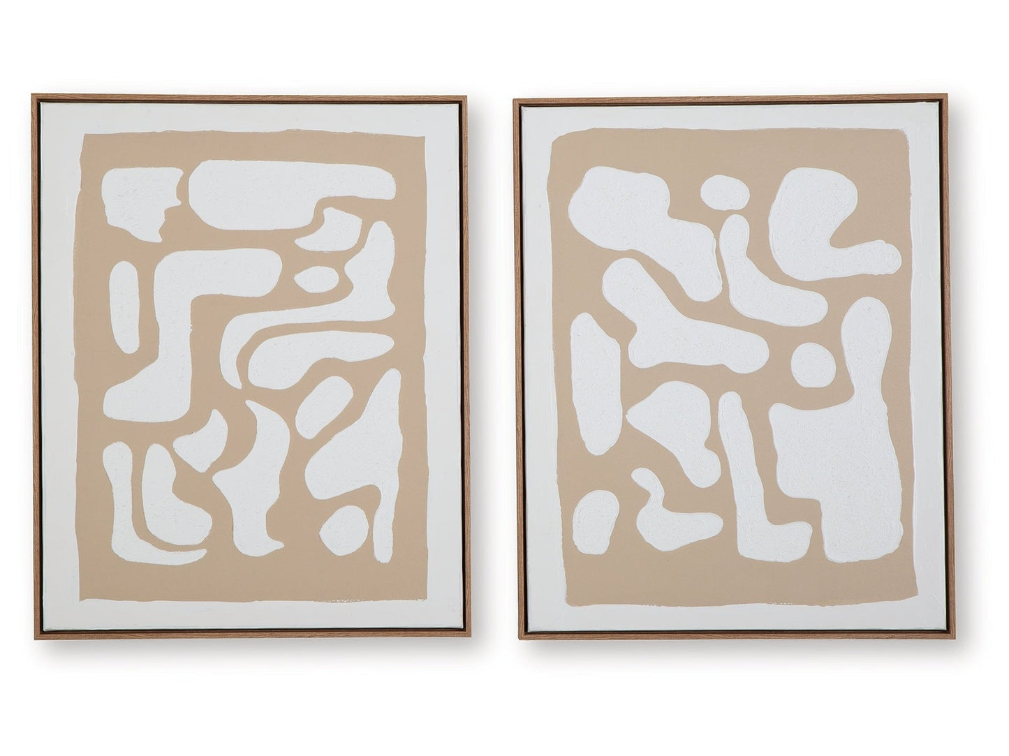Waldett Beige/White Wall Art Set- Viva Furn