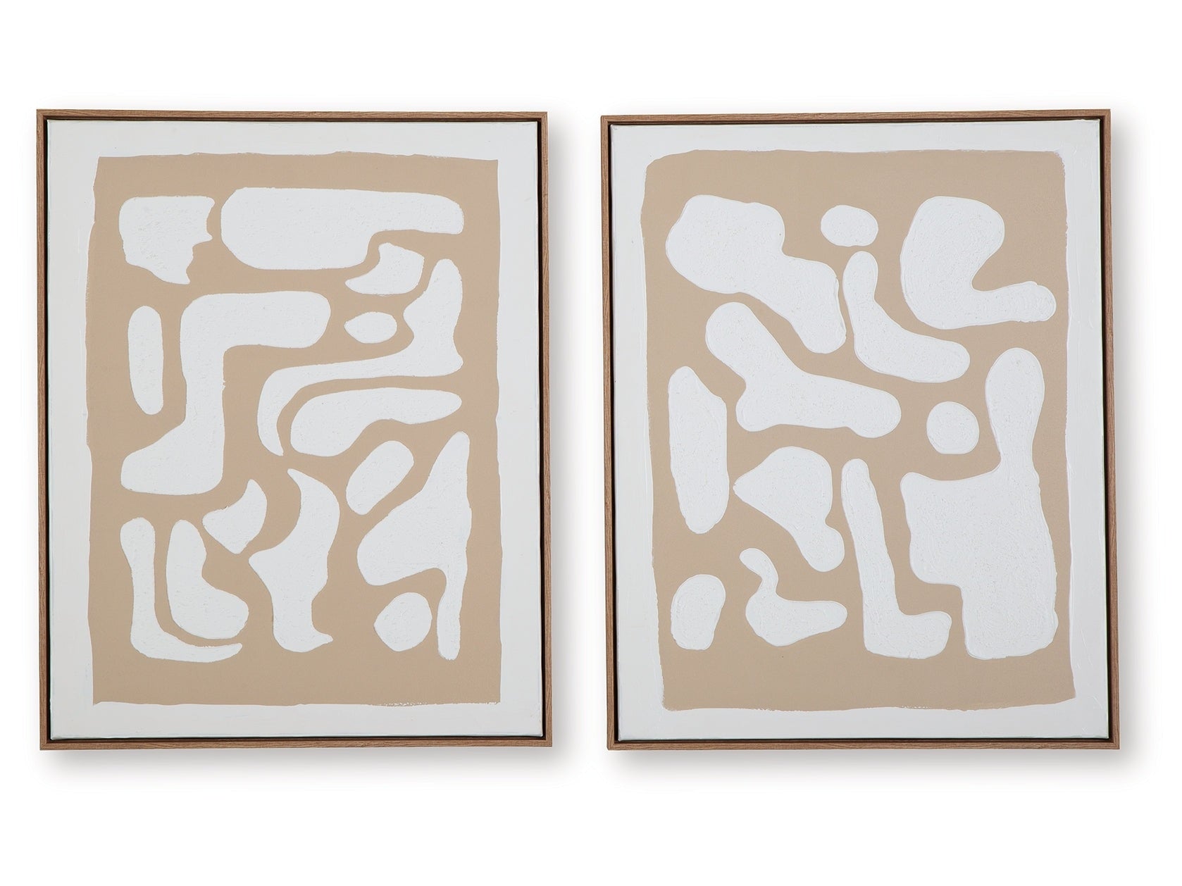 Waldett Beige/White Wall Art Set- Viva Furn