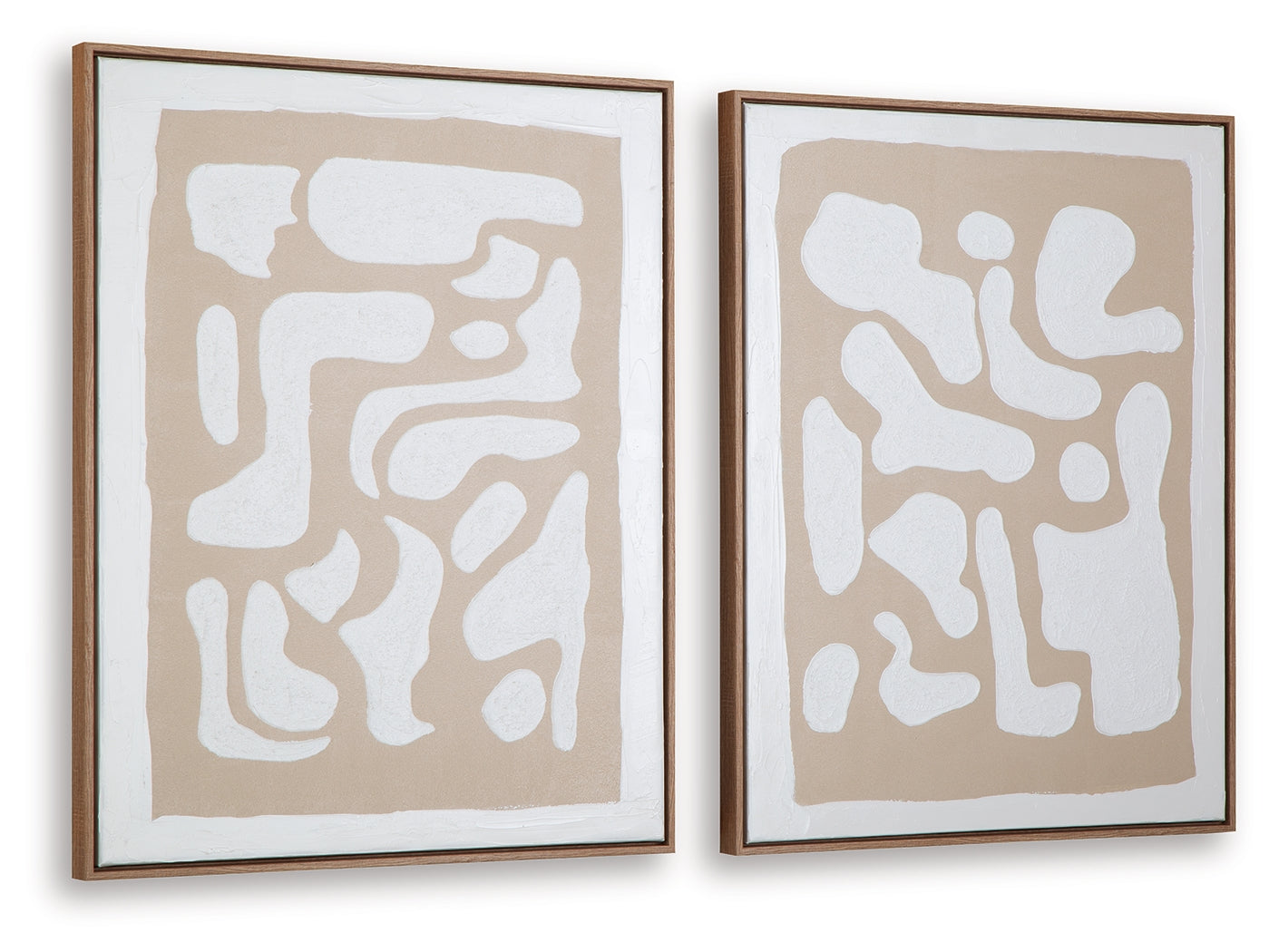 Waldett Beige/White Wall Art Set- Viva Furn