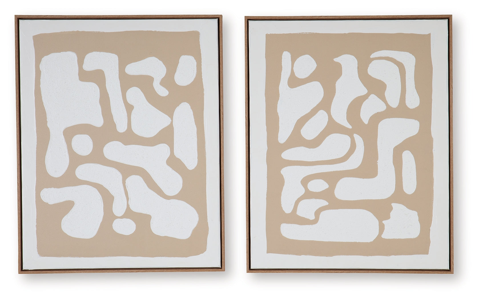 Waldett Beige/White Wall Art Set- Viva Furn