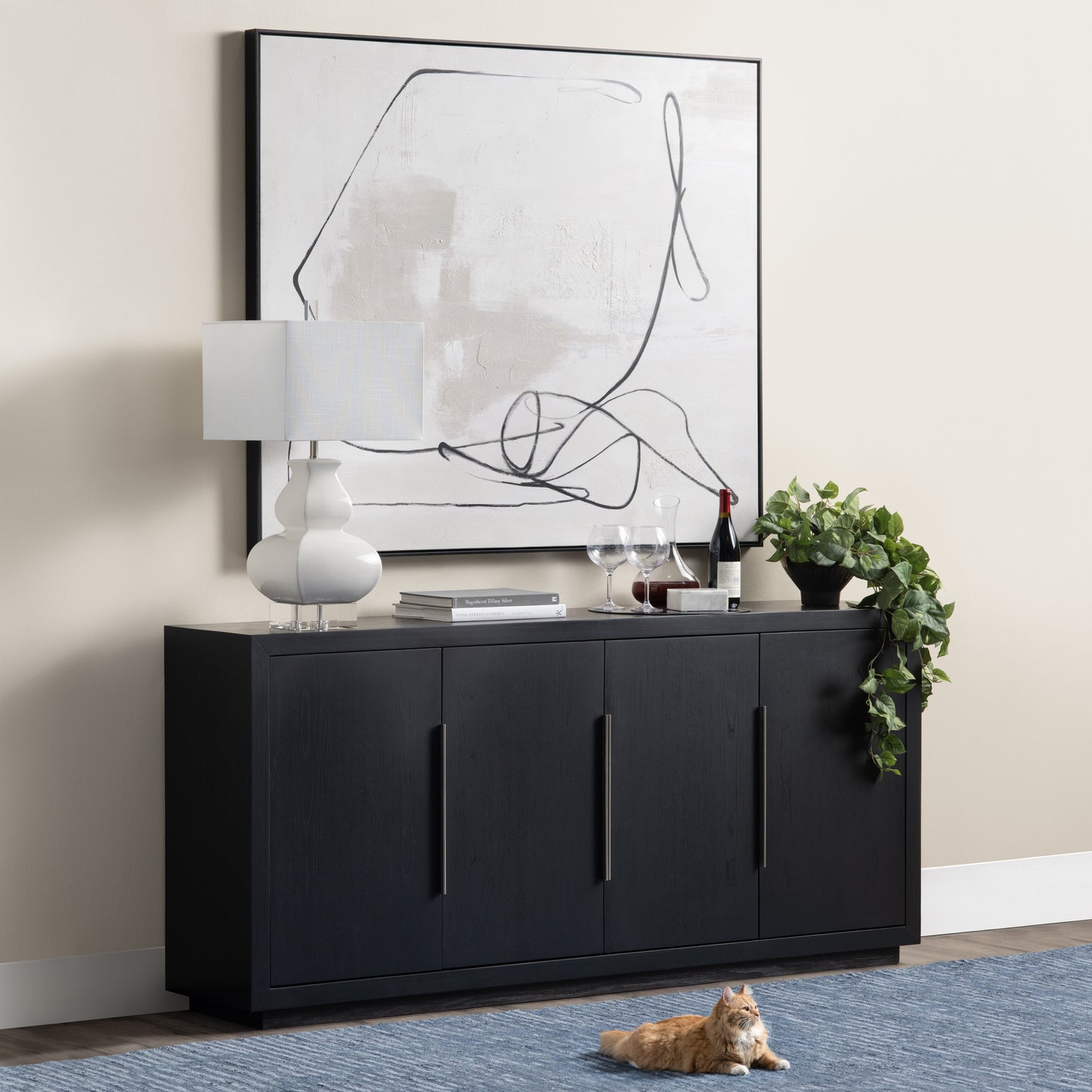 Waldorf 1 Brown/Black Canvas - Ornate Home