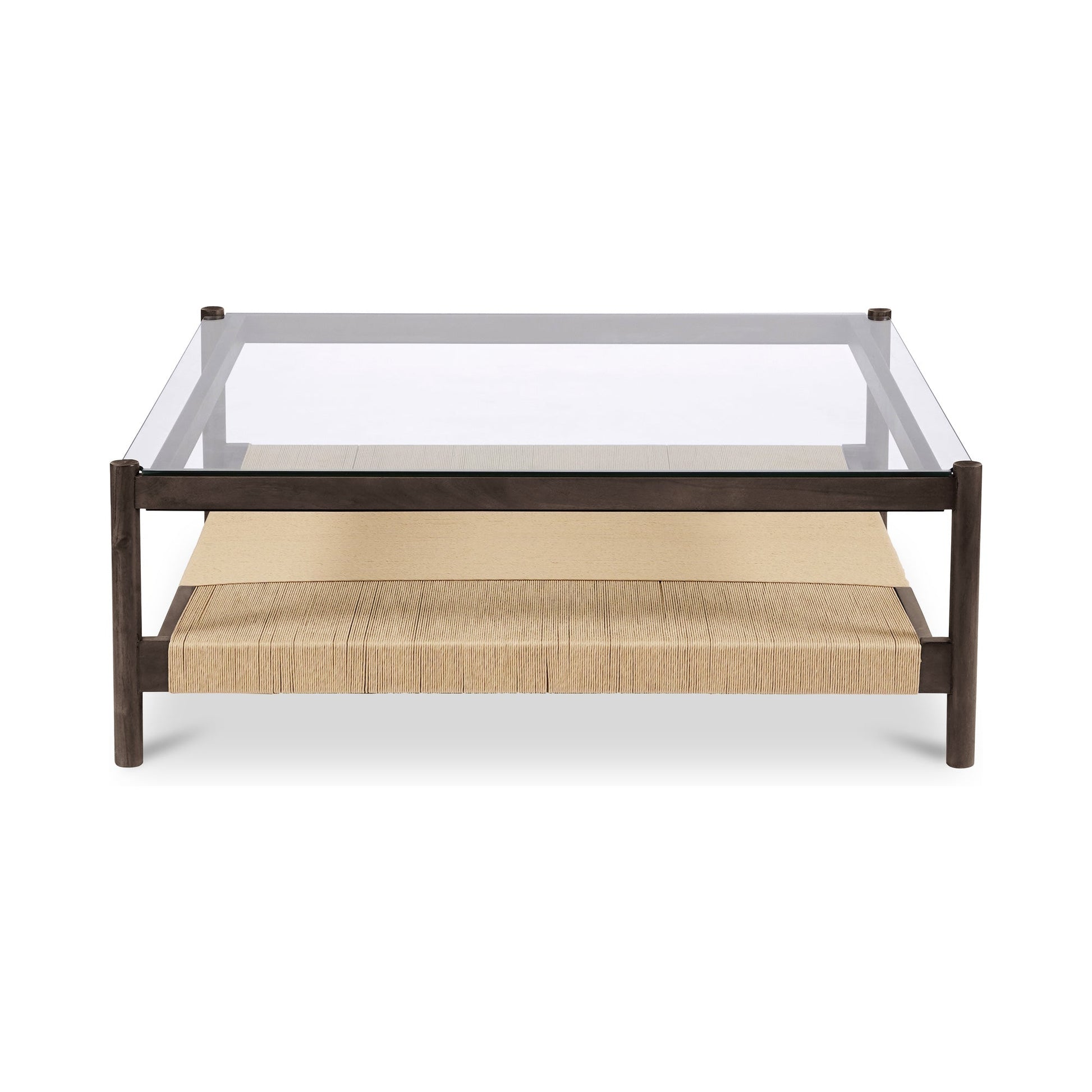 Walker Clear/Brown/Walnut Coffee Table - Ornate Home