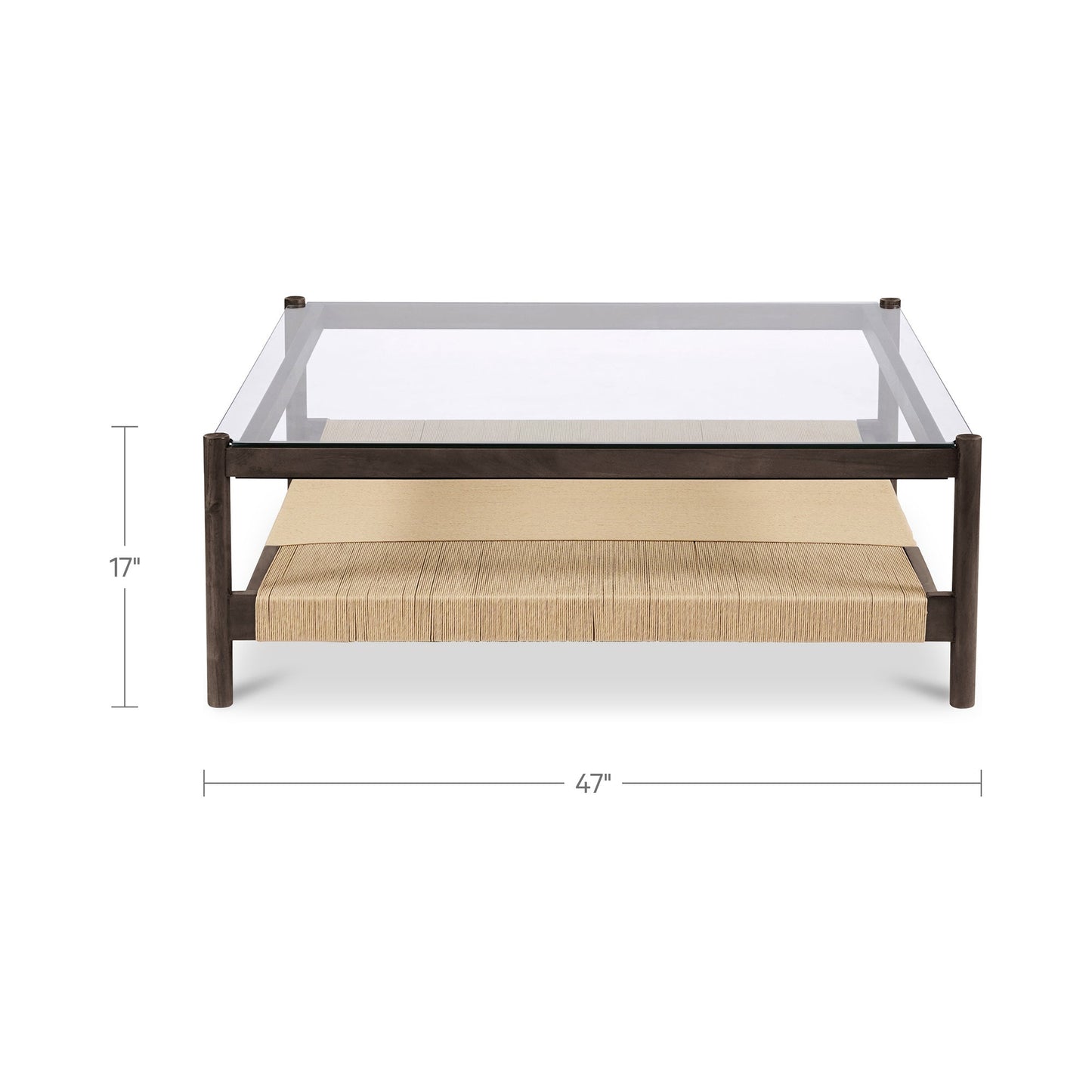 Walker Clear/Brown/Walnut Coffee Table - Ornate Home