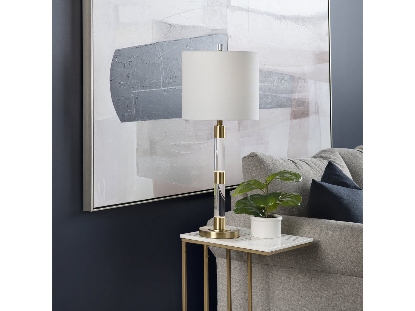 Wallace Blue/Tan Canvas - Ornate Home