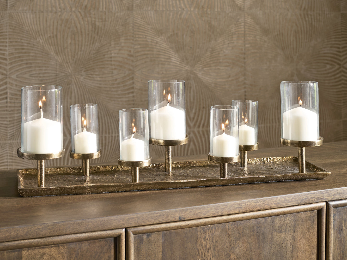 Wallmond Antique Brass Candle Holder- Viva Furn