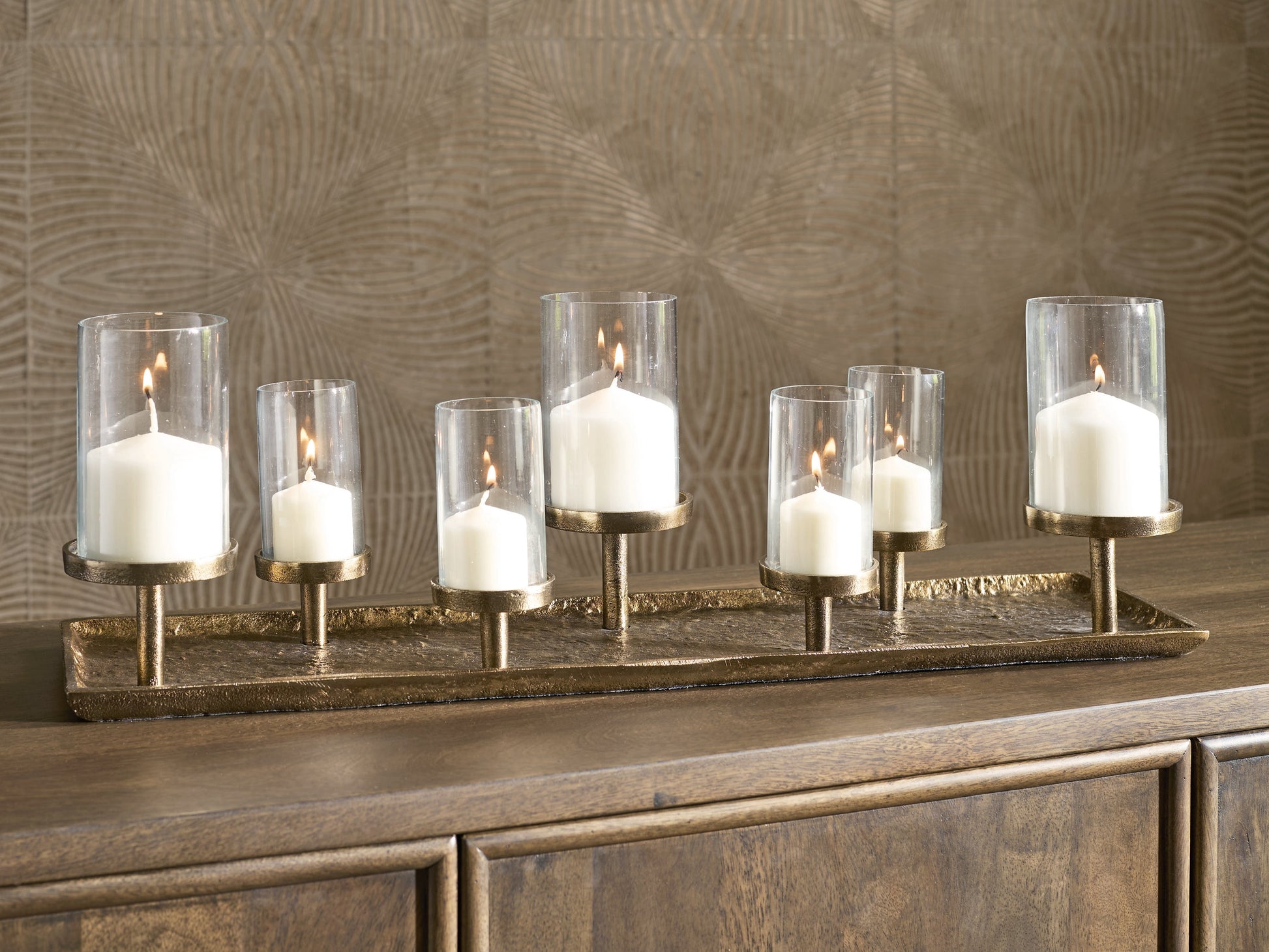 Wallmond Antique Brass Candle Holder- Viva Furn