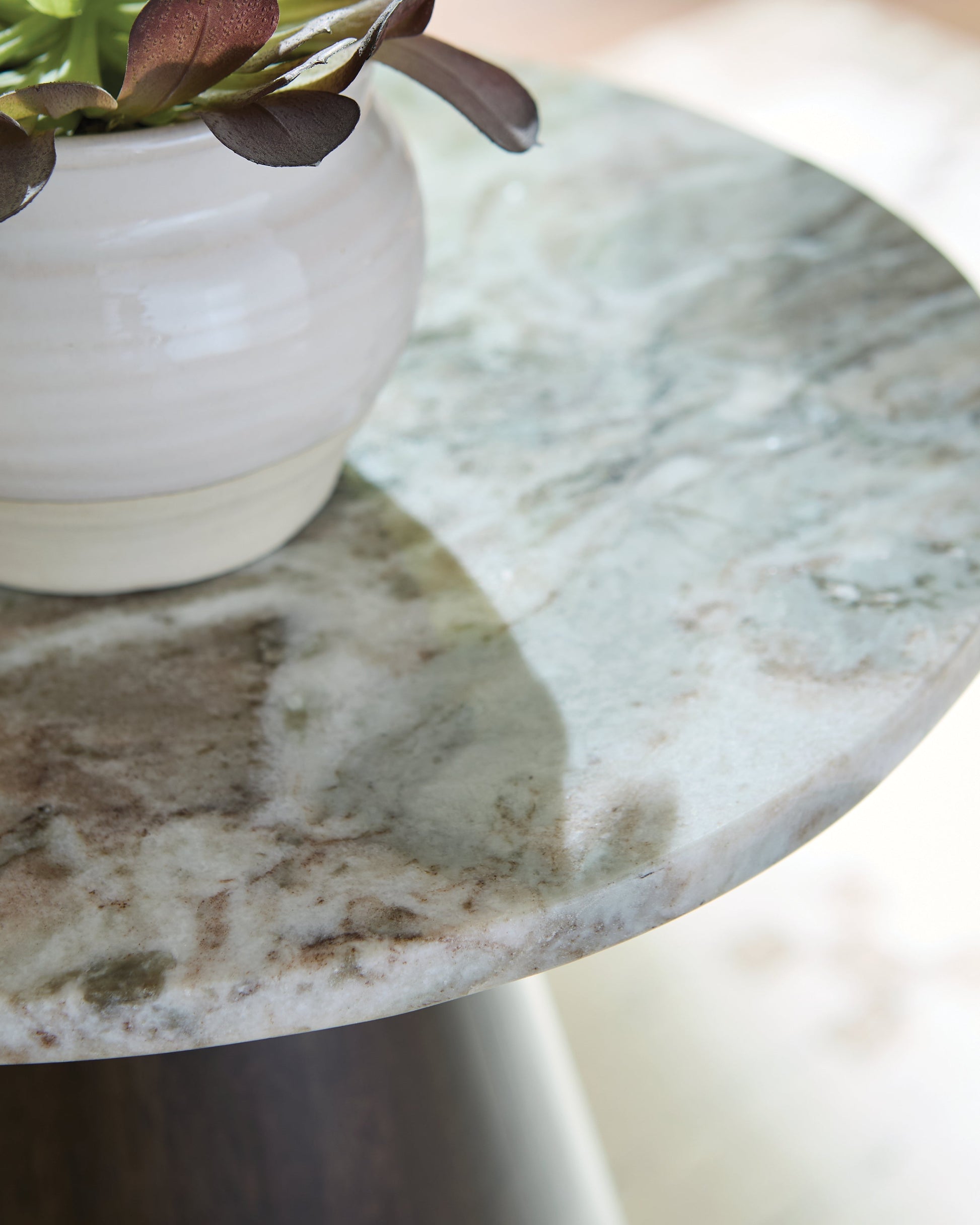 Waltnor Gray/White/Brown Accent Table- Viva Furn