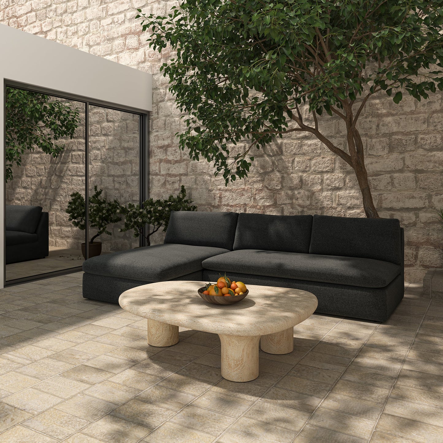Warby Beige Outdoor Coffee Table - Ornate Home