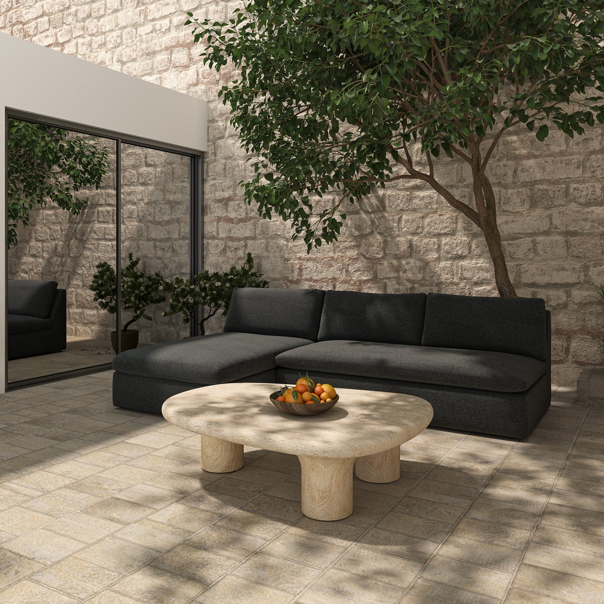 Warby Beige Outdoor Coffee Table - Ornate Home