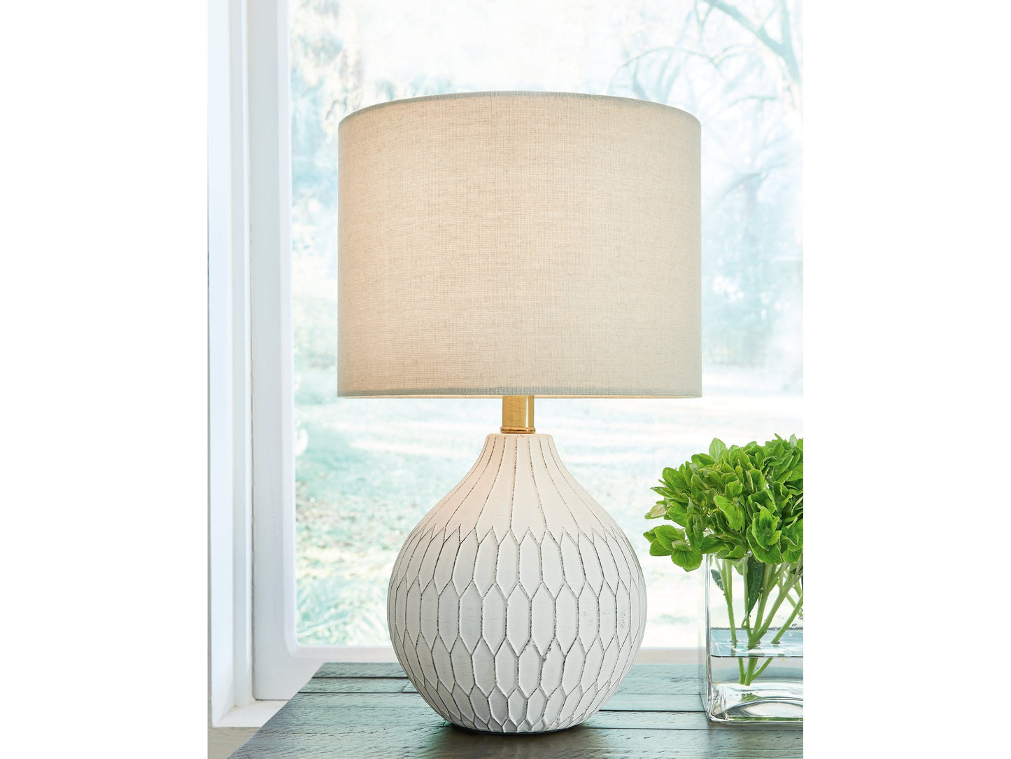Wardmont White Table Lamp (Set of 2)- Viva Furn