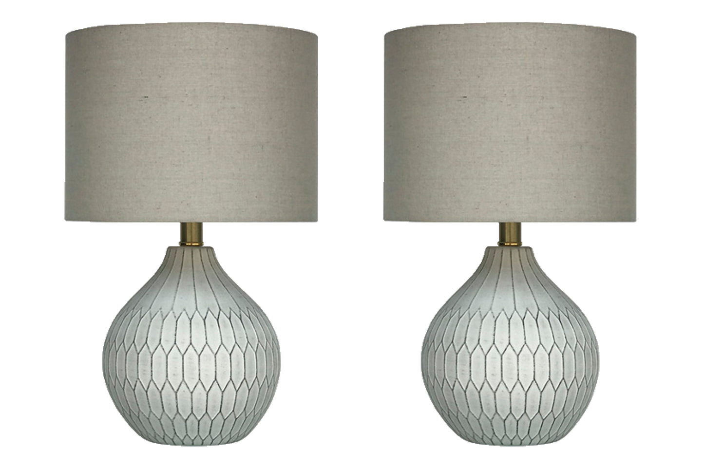Wardmont White Table Lamp (Set of 2)- Viva Furn