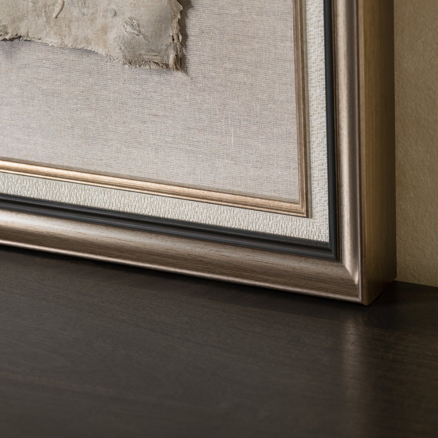 Warm Crackles Brown/Cresm Canvas - Ornate Home