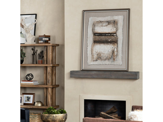 Warm Crackles Brown/Cresm Canvas - Ornate Home