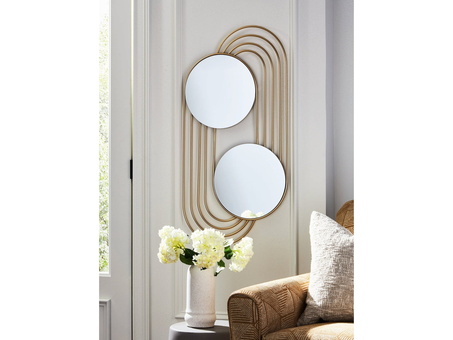 Warrenley Gold Finish Accent Mirror- Viva Furn