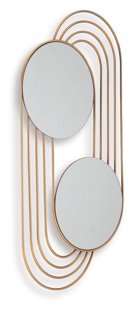 Warrenley Gold Finish Accent Mirror- Viva Furn
