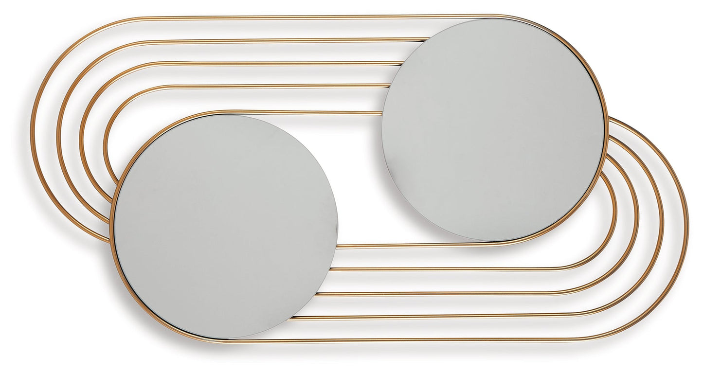 Warrenley Gold Finish Accent Mirror- Viva Furn