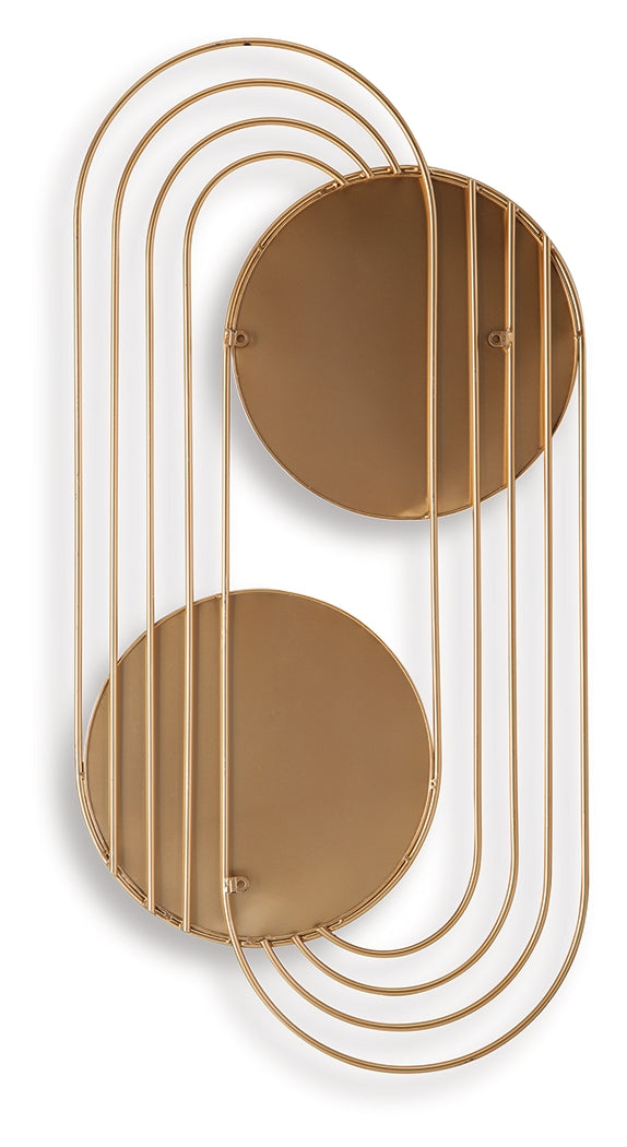 Warrenley Gold Finish Accent Mirror- Viva Furn