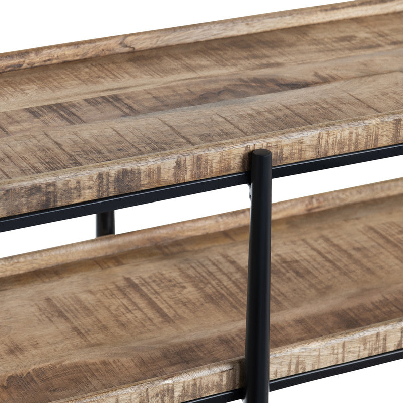 Washburne Brown/Black Console Table - Ornate Home