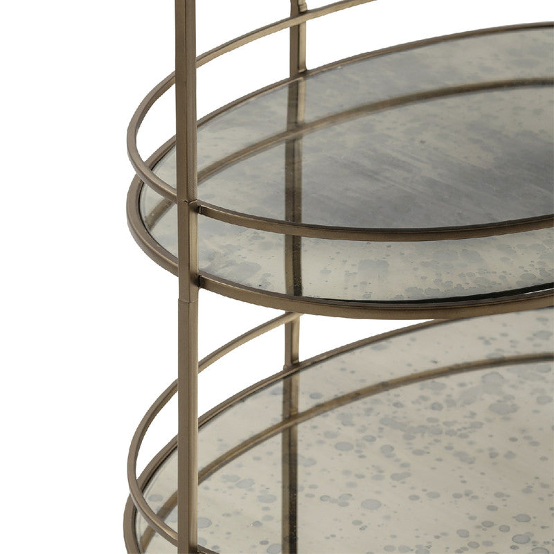 Waterford Gold/Clear Bar Cart - Ornate Home