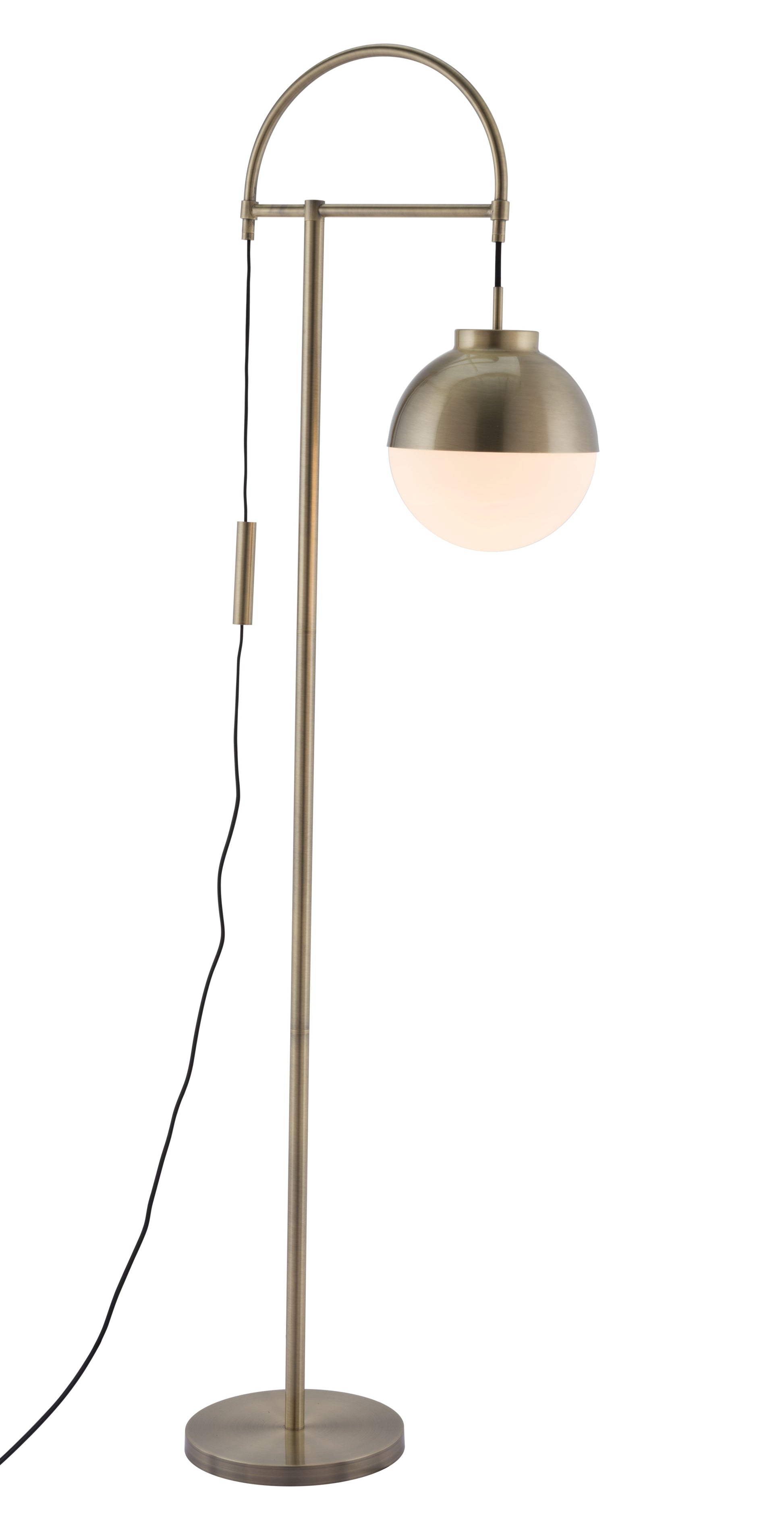 Waterloo White & Bronze Floor Lamp - Ornate Home