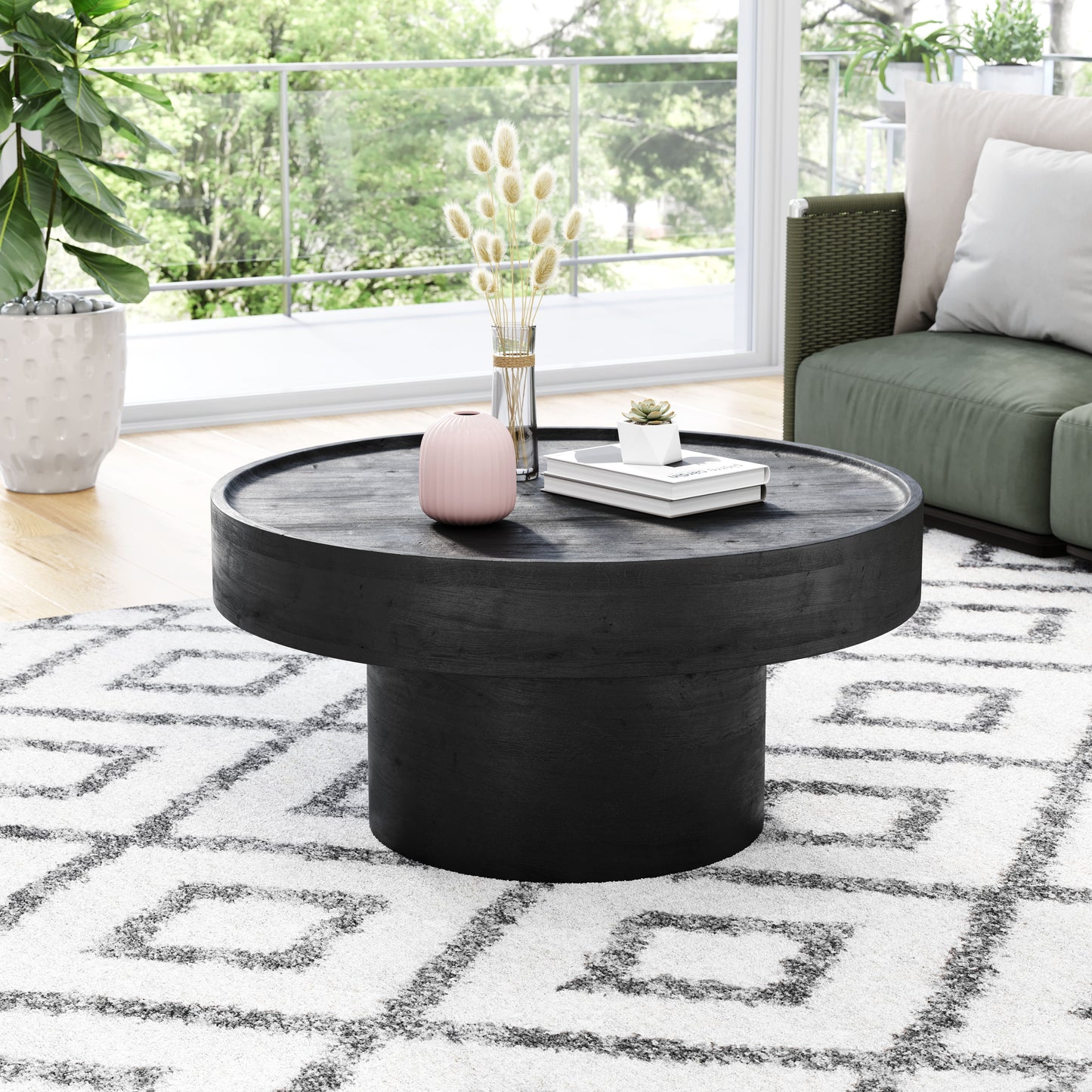 Watson Black Coffee Table - Ornate Home
