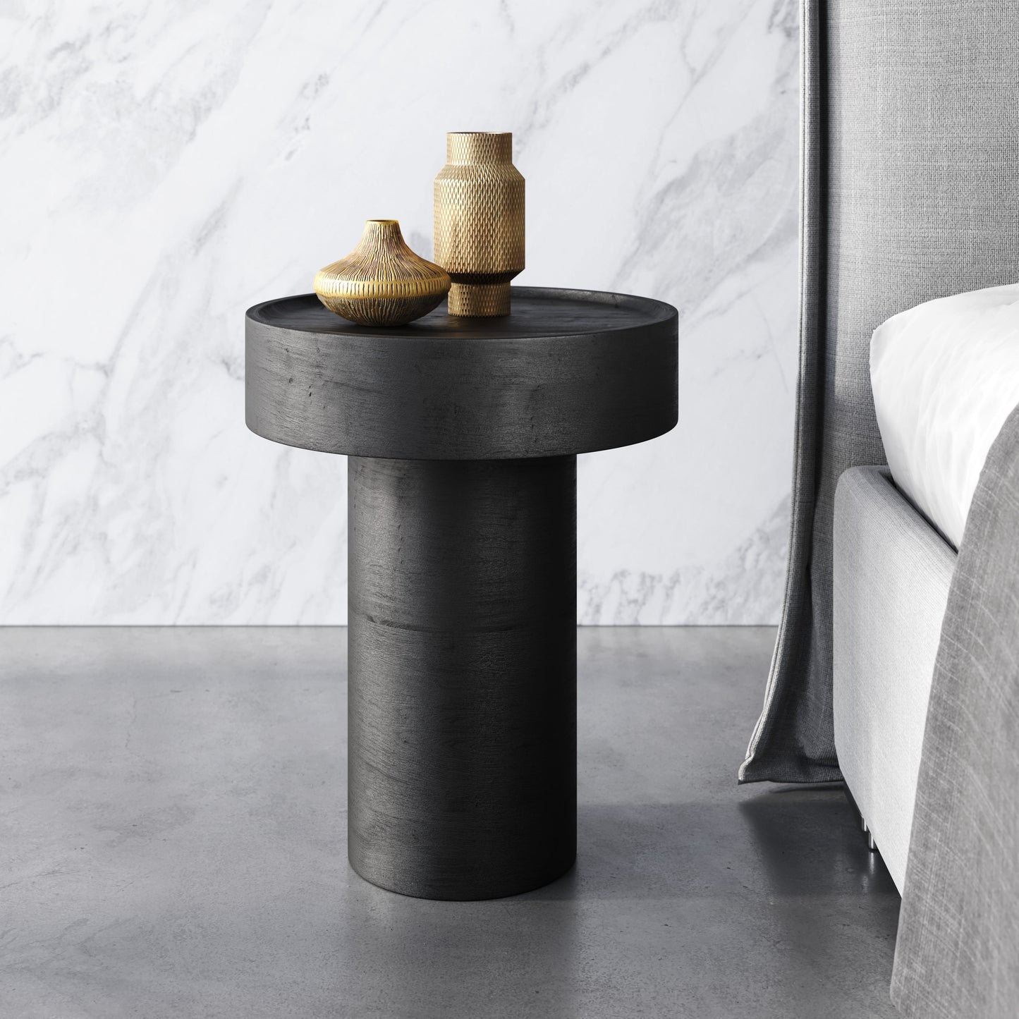 Watson Black Side Table - Ornate Home